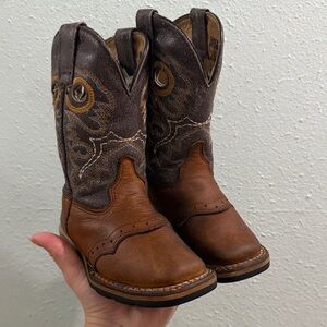 Brown and Tan Cowboy Boots